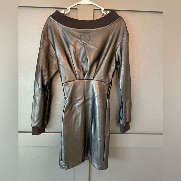 RtA Rachele Faux Leather Dress Black size XS - Picture 4 of 7